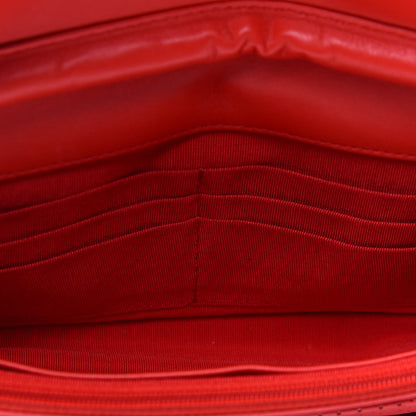 Chanel Perforated Lambskin Quilted Wallet On Chain WOC Red 7 of 23