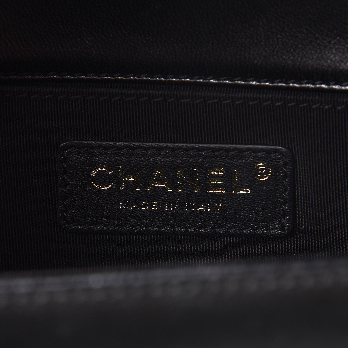 Lambskin Quilted Medium Boy Flap Black