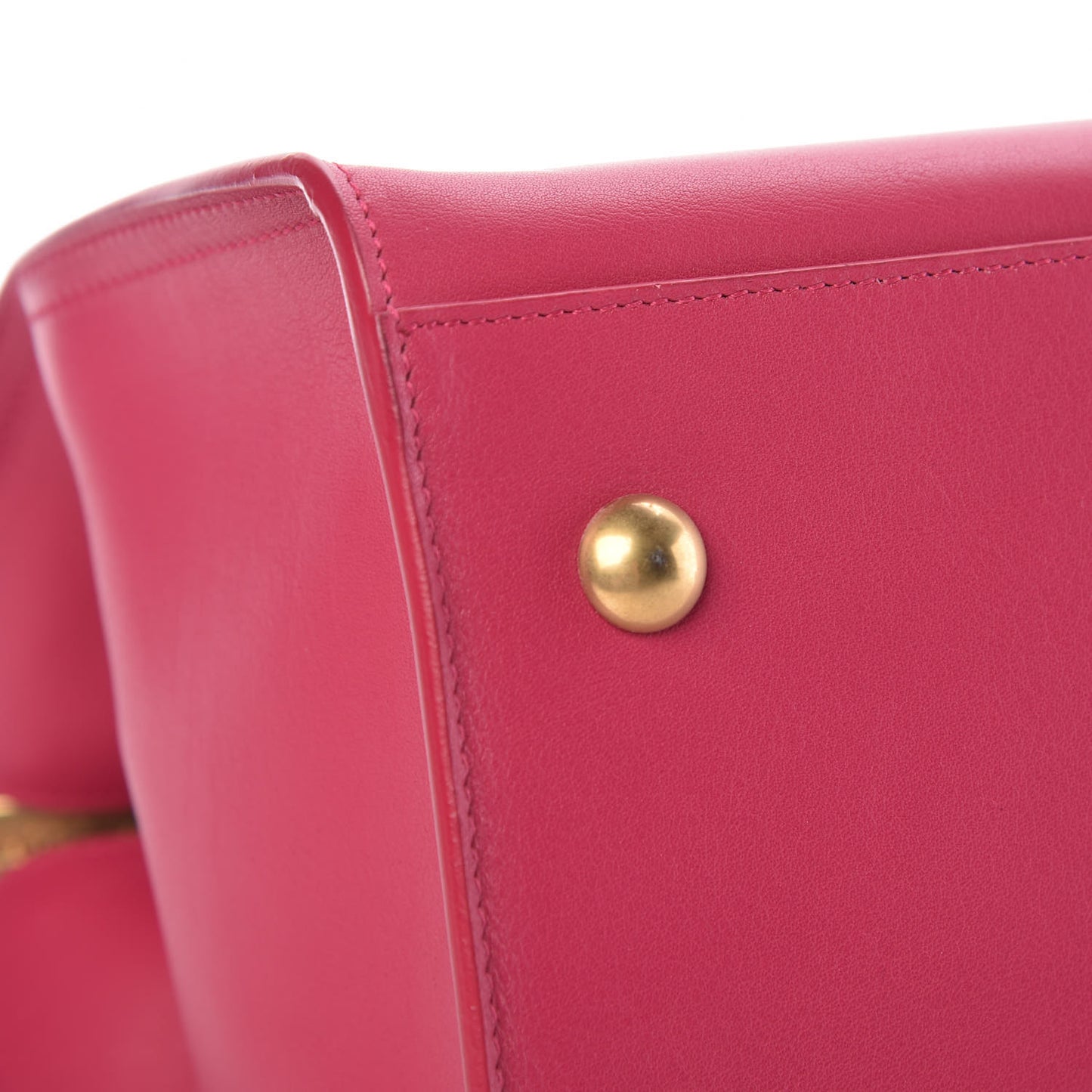 Calfskin Small Classic Y Cabas Fuchsia