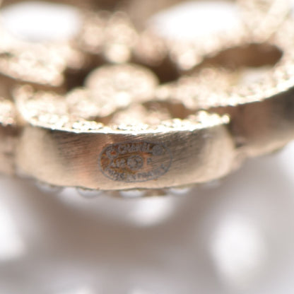 Chanel Pearl CC Camellia Earrings Black Gold 4 of 5