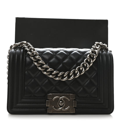 Chanel Lambskin Quilted Small Boy Flap Black 12 of 12