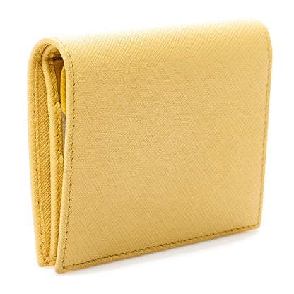 Prada Saffiano Compact Wallet Ginestra 2 of 8