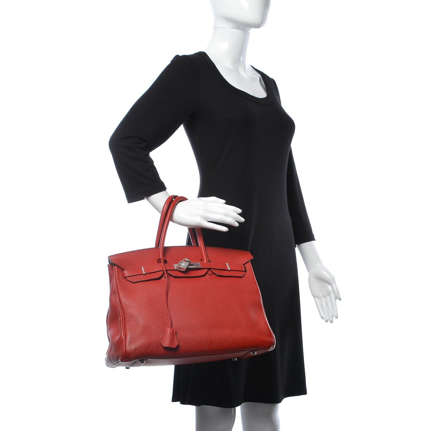 Taurillon Clemence Birkin 35 Rouge Casaque