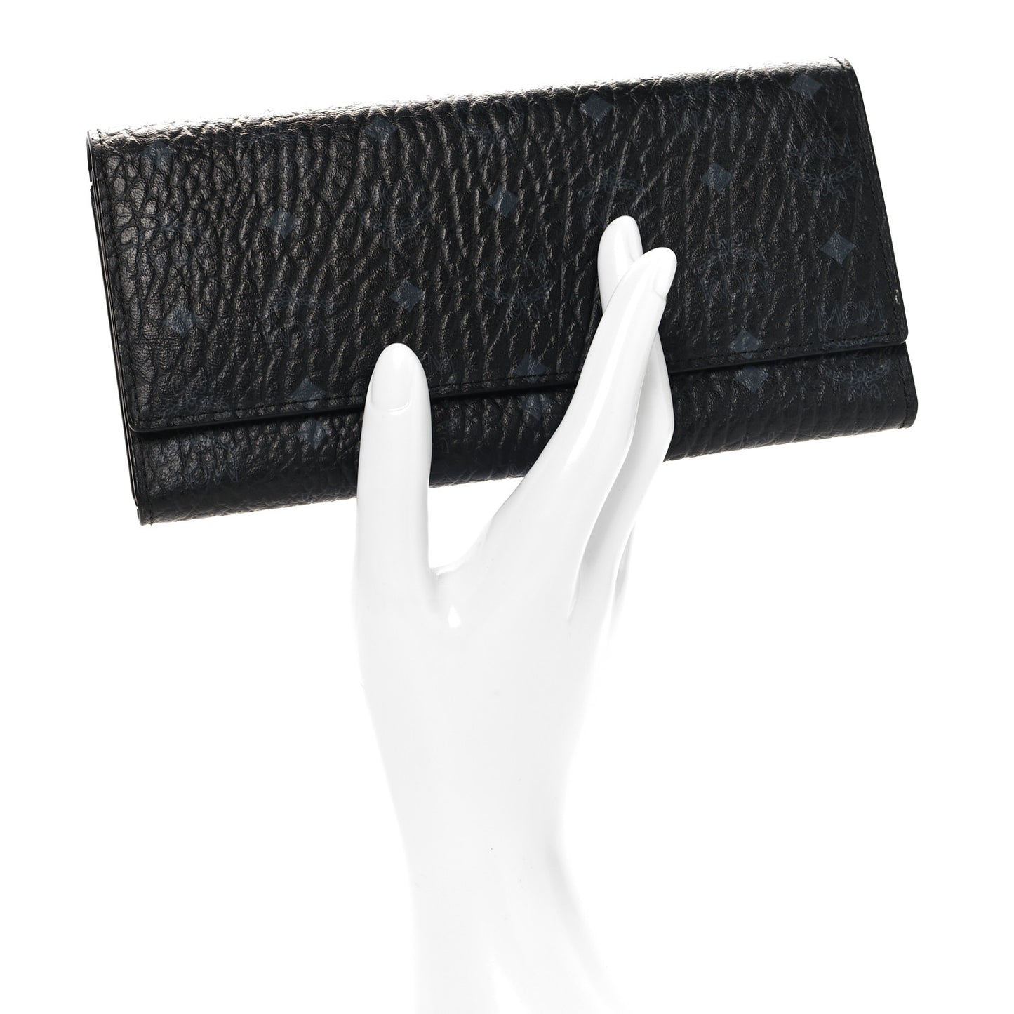 Visetos Large Tri-Fold Flap Wallet Black