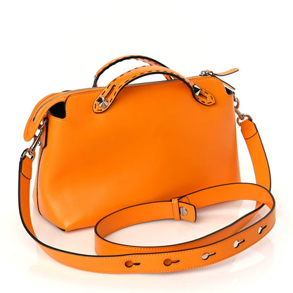 Fendi Vitello King Logo Embossed Medium By The Way Boston Bag Clementine 2 of 10