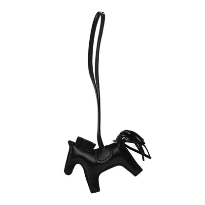 Hermes Milo Lambskin Grigri Rodeo Horse Bag Charm PM So Black 1 of 4