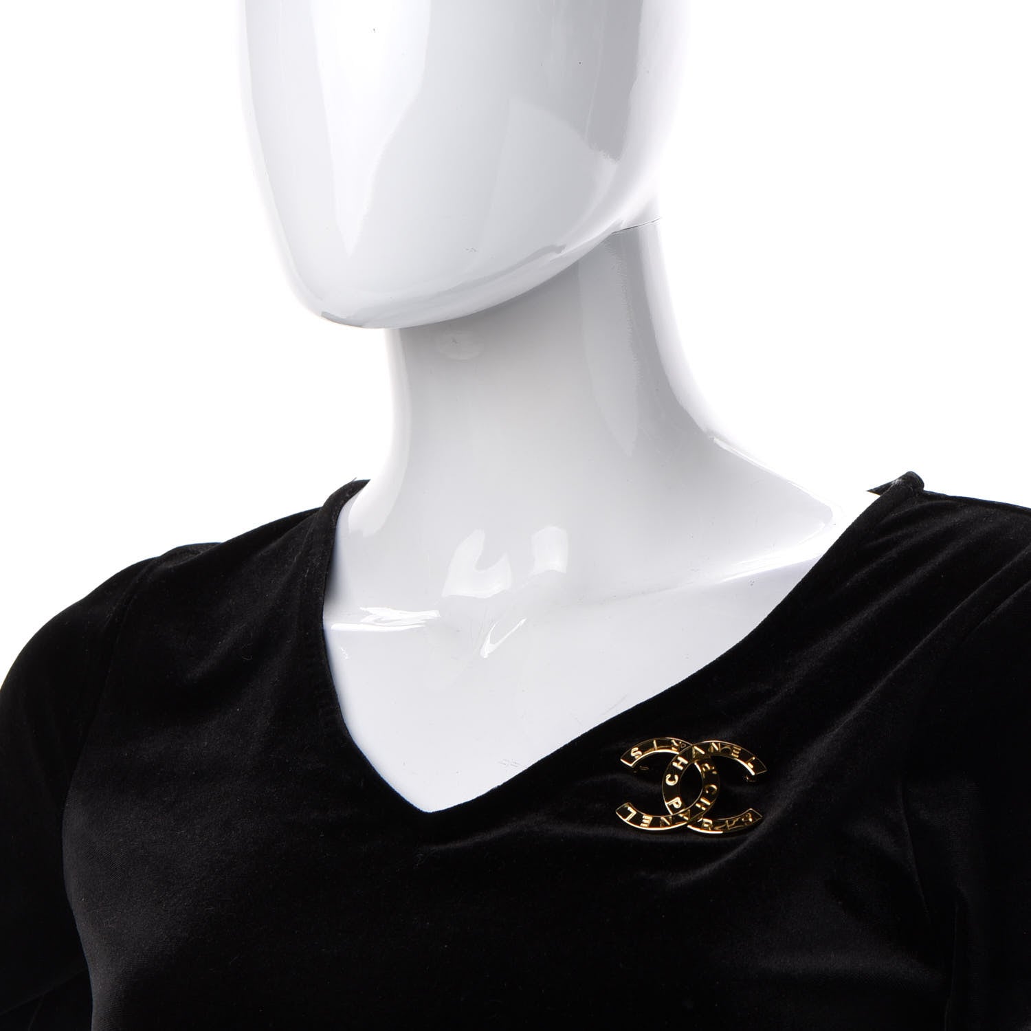 Chanel Metal Paris Button CC Large Brooch Gold 2 of 4