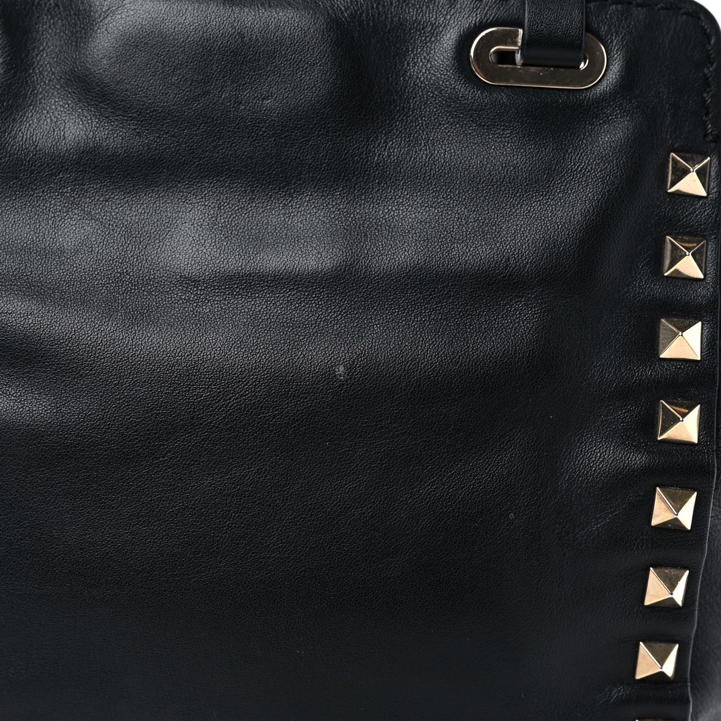 Vitello Mini Rockstud Tote Black