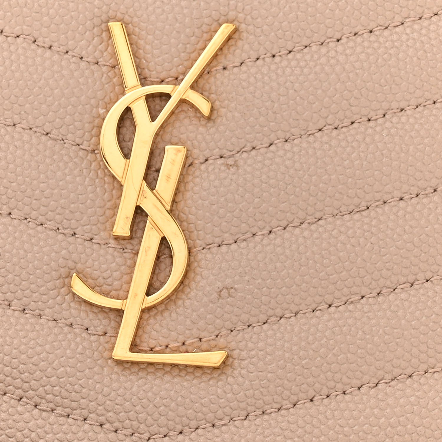 Saint Laurent SAINT LAURENT Grain De Poudre Matelasse Monogram Mini Lou Camera Bag Dark Beige 12 of 12