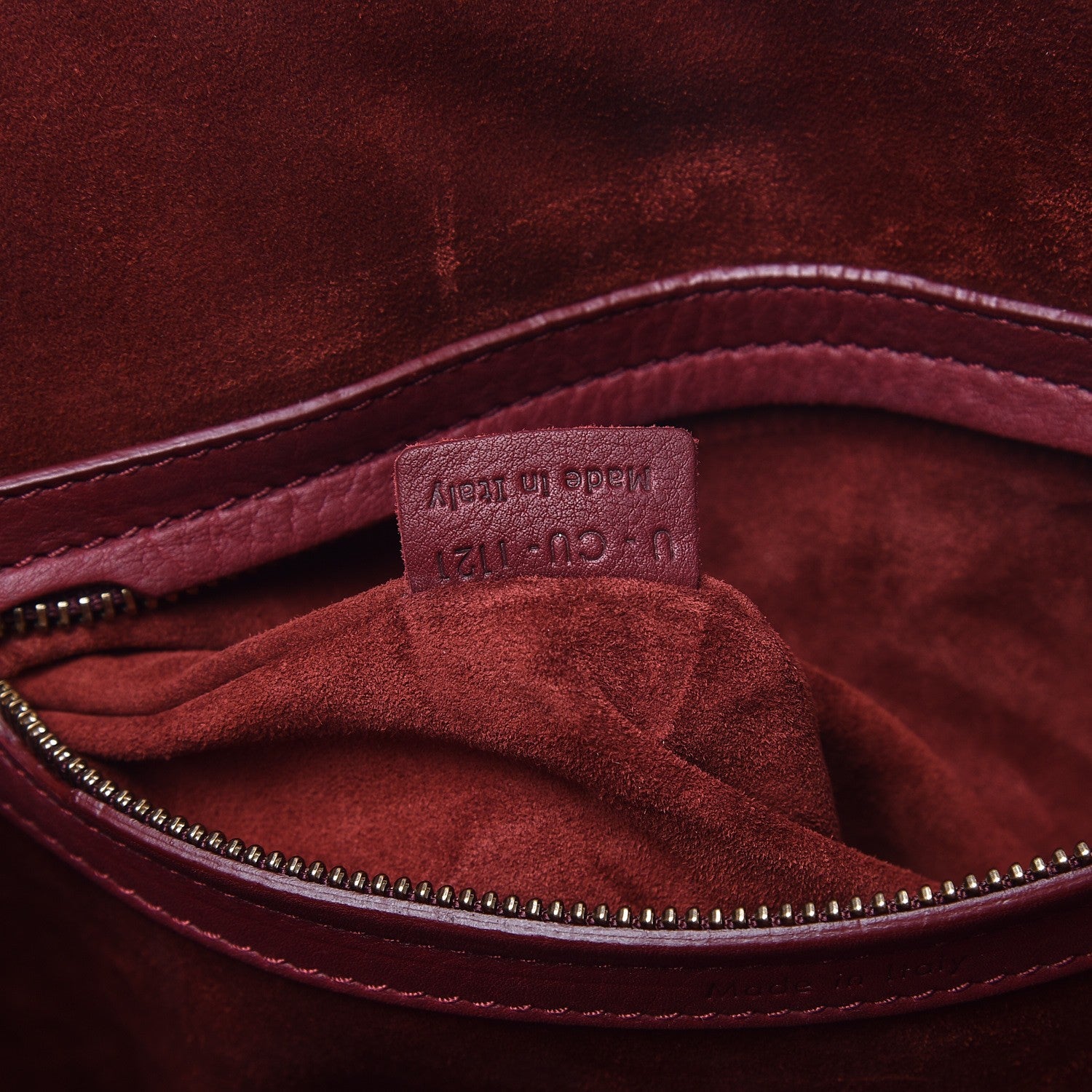 Celine Supple Calfskin Medium Phantom Luggage Burgundy 7 of 8