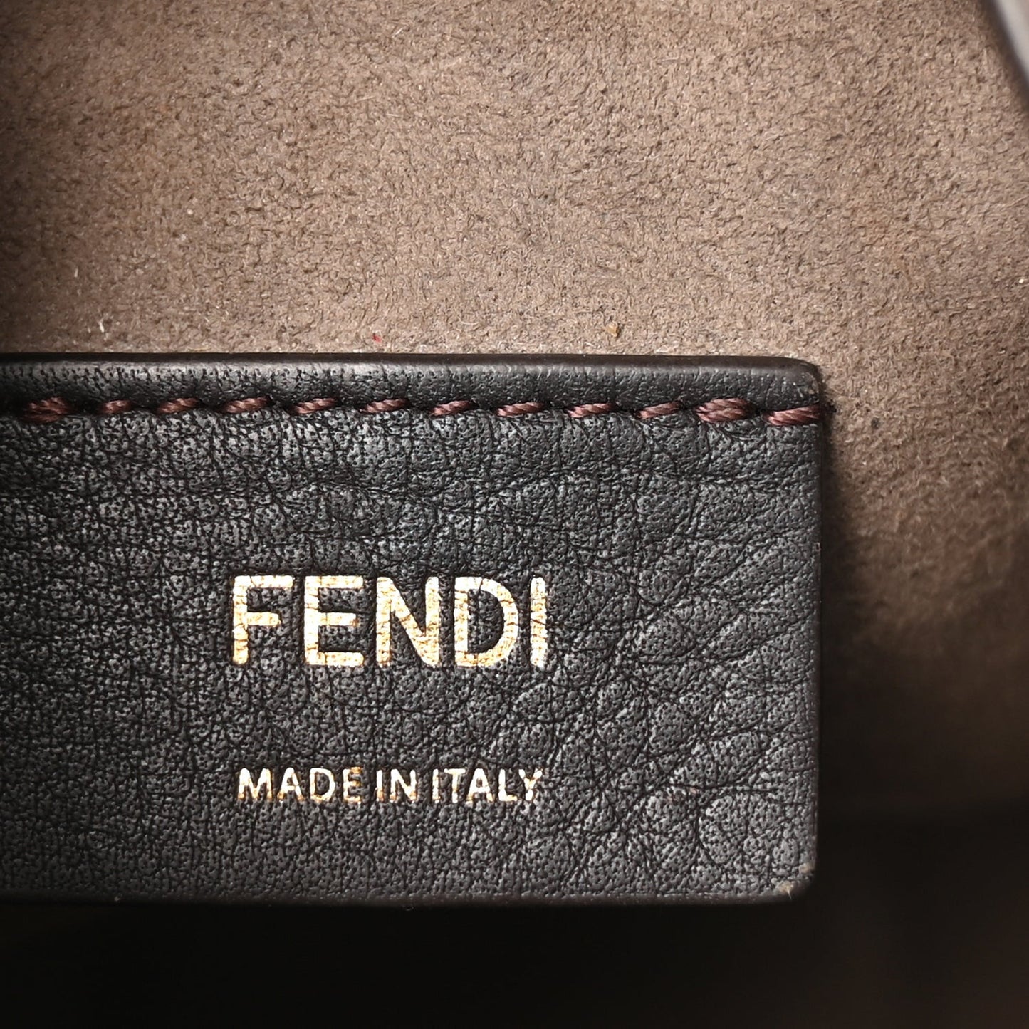FENDI Zucchino Mini Mon Tresor Bucket Bag Beige Brown