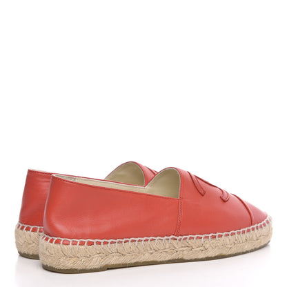 Chanel Lambskin CC Espadrilles 36 Red 4 of 10
