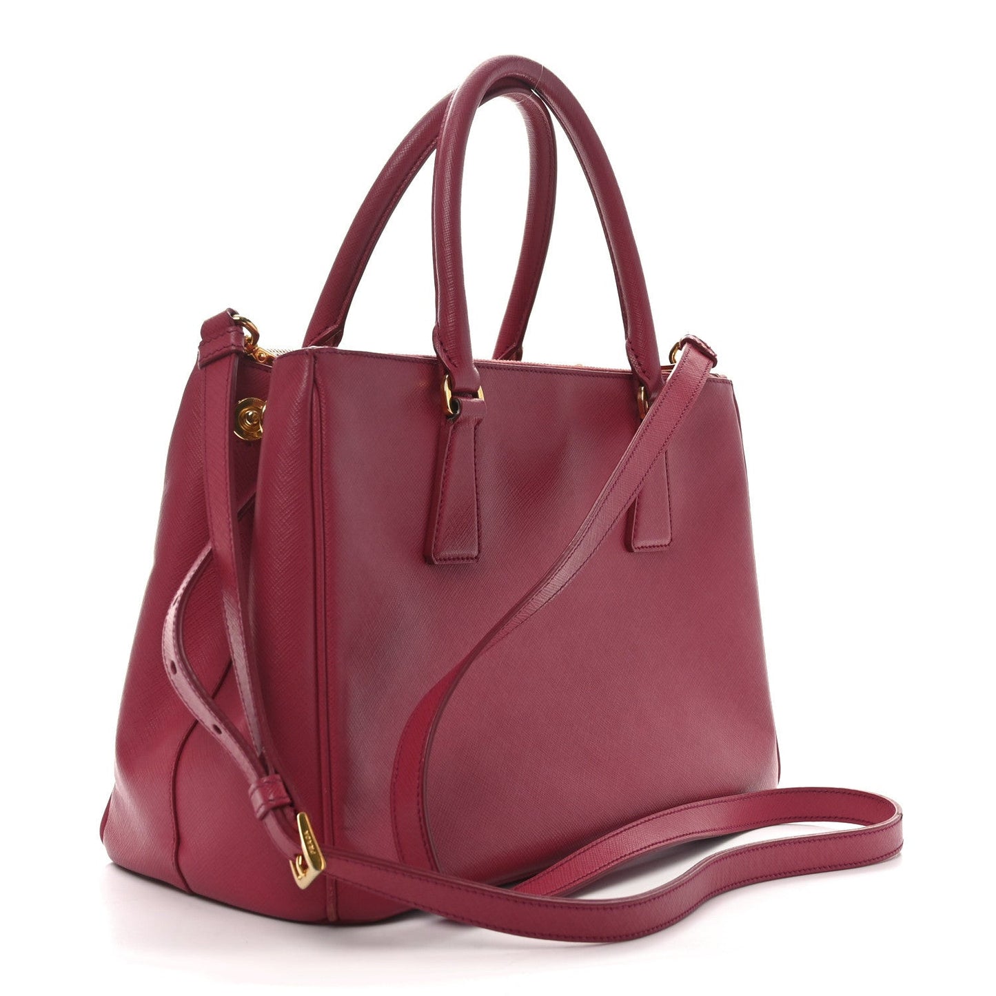 Saffiano Small Galleria Double Zip Tote Peonia