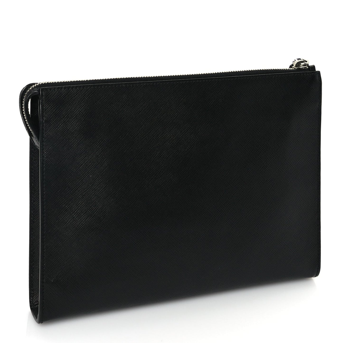Saffiano Pouch Wristlet Black