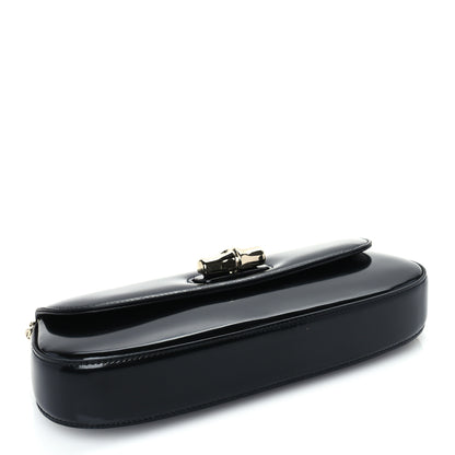 Gucci Shiny Calfskin Small Bamboo Night Bag Black 3 of 8