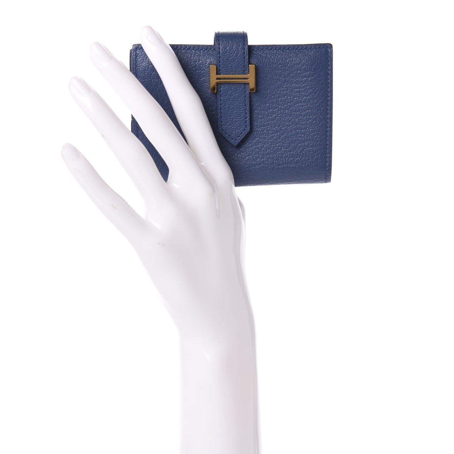 Chevre Mysore Mini Bearn Wallet Bleu Agate