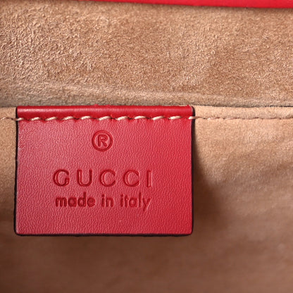 Gucci Calfskin Mini Sylvie Top Handle Bag Hibiscus Red 6 of 9