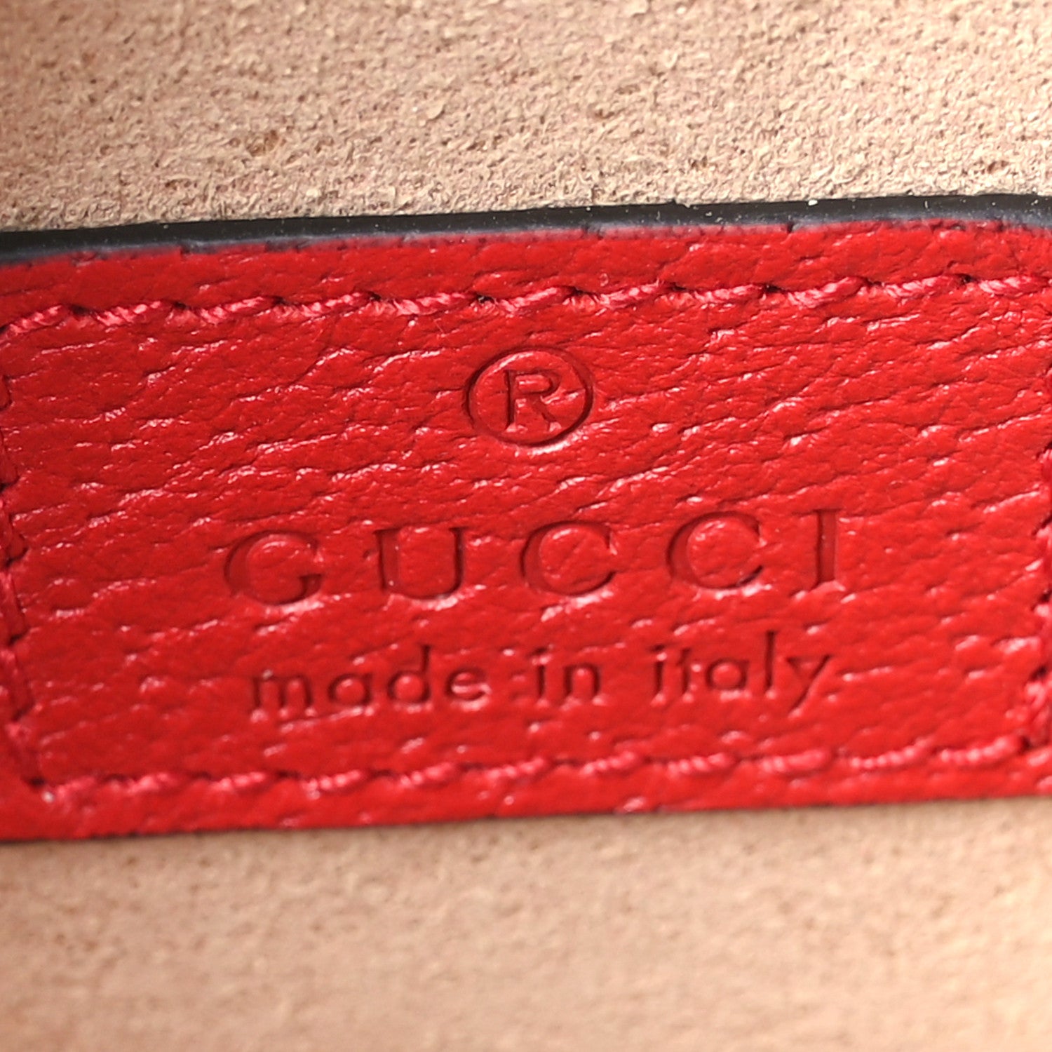 Gucci Textured Dollar Calfskin Retro Interlocking G Fruttini Strawberry Mini Bag Lobster Red Black New Acero 6 of 11