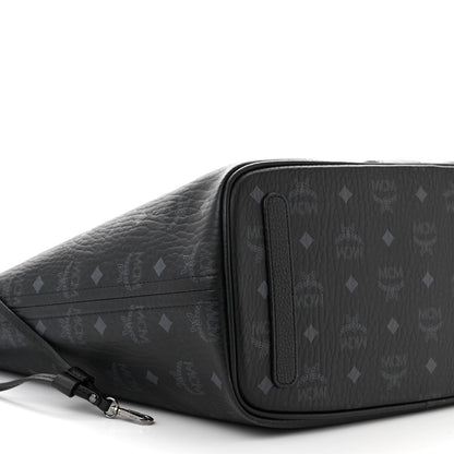 MCM Visetos Medium Liz Reversible Shopper Tote Black 12 of 16