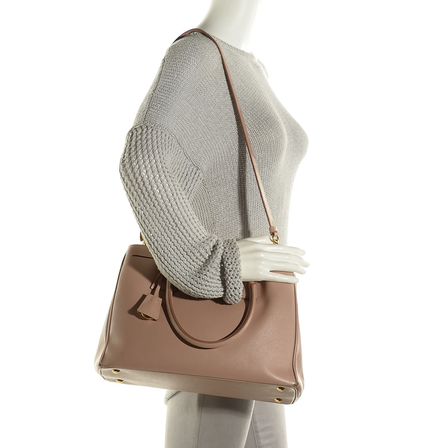 Prada Saffiano Lux Medium Tote Cammeo 2 of 12