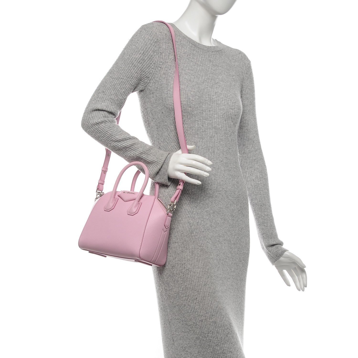 Givenchy Sugar Goatskin Mini Antigona Bright Pink 2 of 7