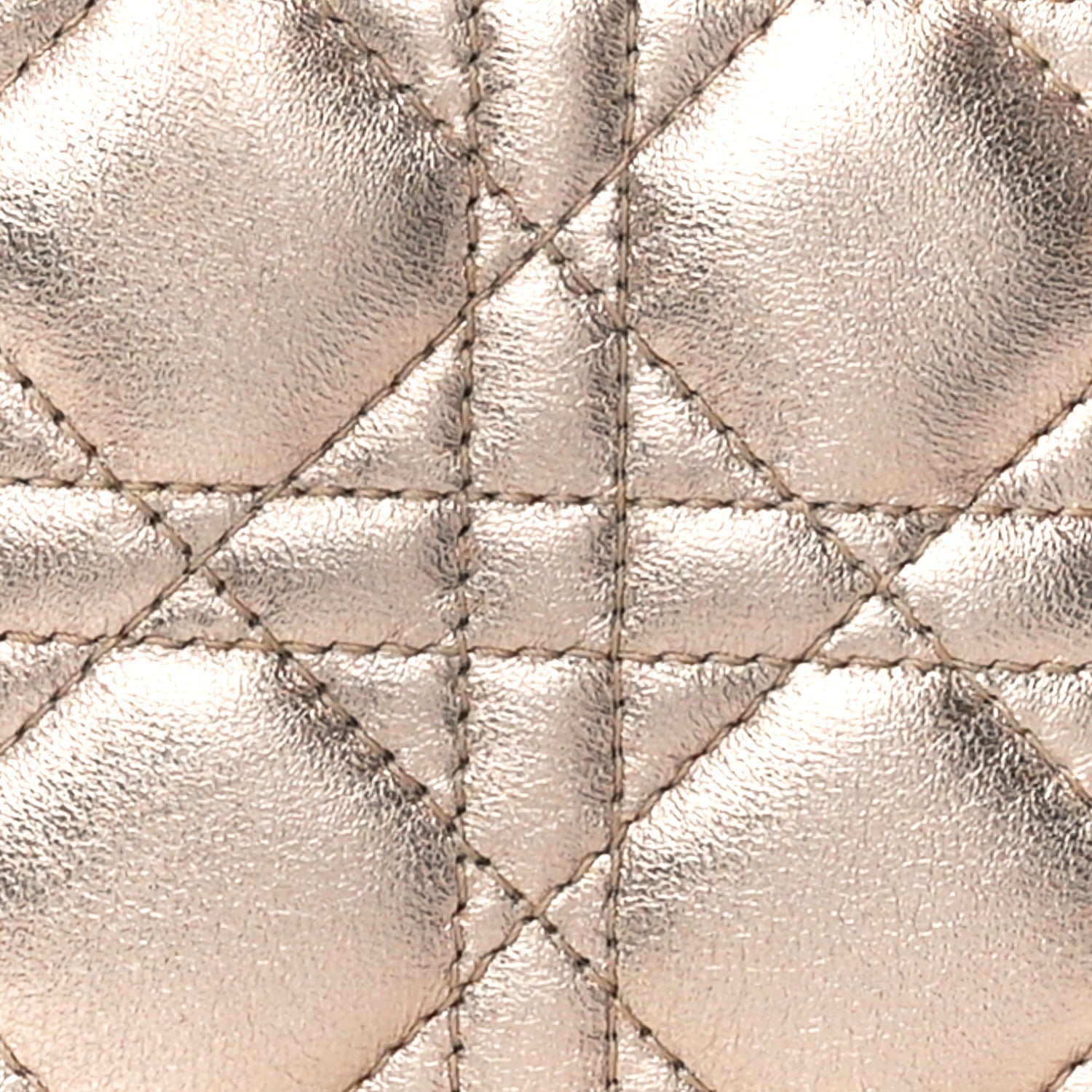 Christian Dior Metallic Lambskin Cannage Mini Lady Dior Gold 8 of 10
