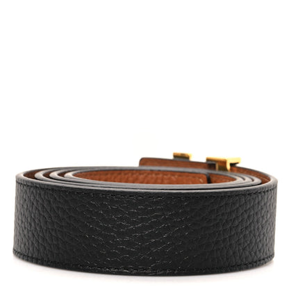 Louis Vuitton Taurillon Calfskin 30mm LV Initiales Reversible Belt Black 2 of 4