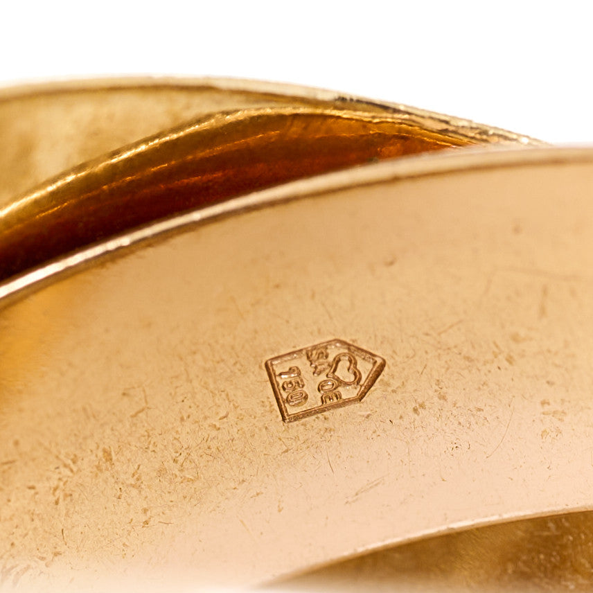 Cartier 18K Pink Yellow White Gold Large Trinity Ring 50 5.25 3 of 7