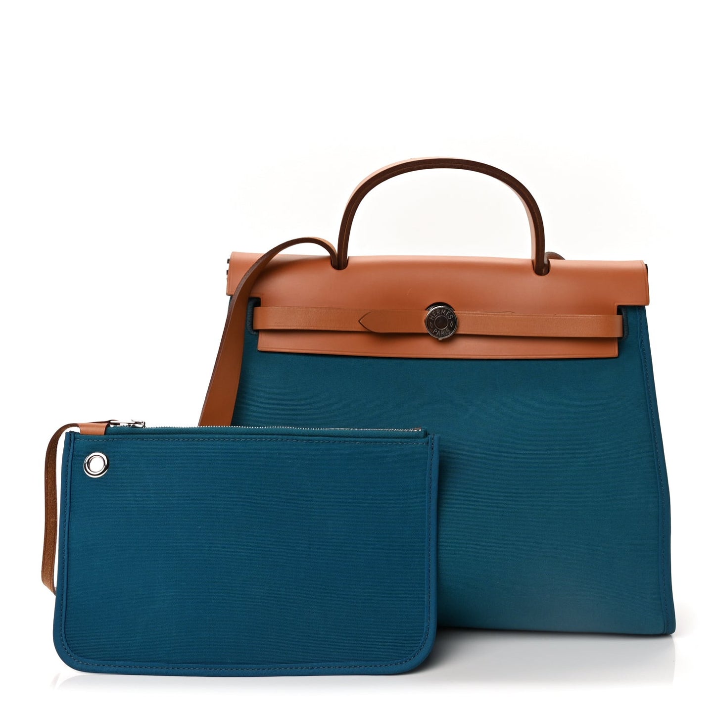 Toile Officier Vache Hunter Herbag Zip PM 31 Bleu Izmir Fauve