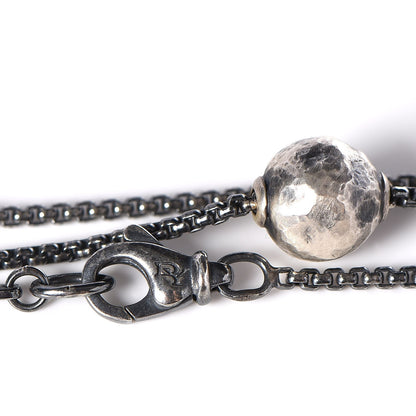 David Yurman Sterling Silver Black Onyx Hematite Elements Station Necklace 6 of 7