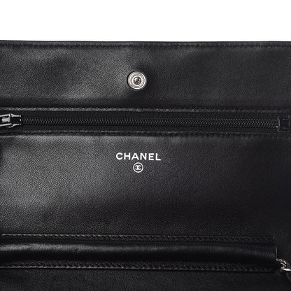 Chanel Lambskin Quilted Wallet On Chain WOC Black 6 of 11