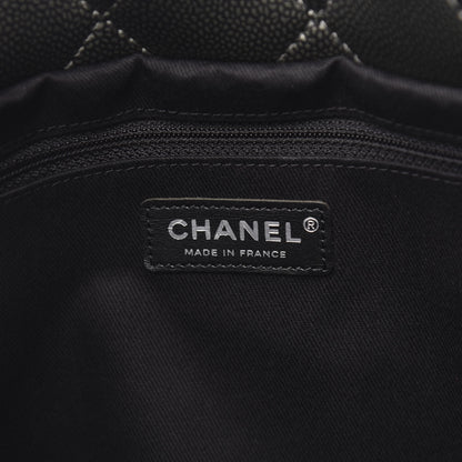 Chanel Metallic Caviar Quilted CC Timeless Tote Dark Silver 6 of 10