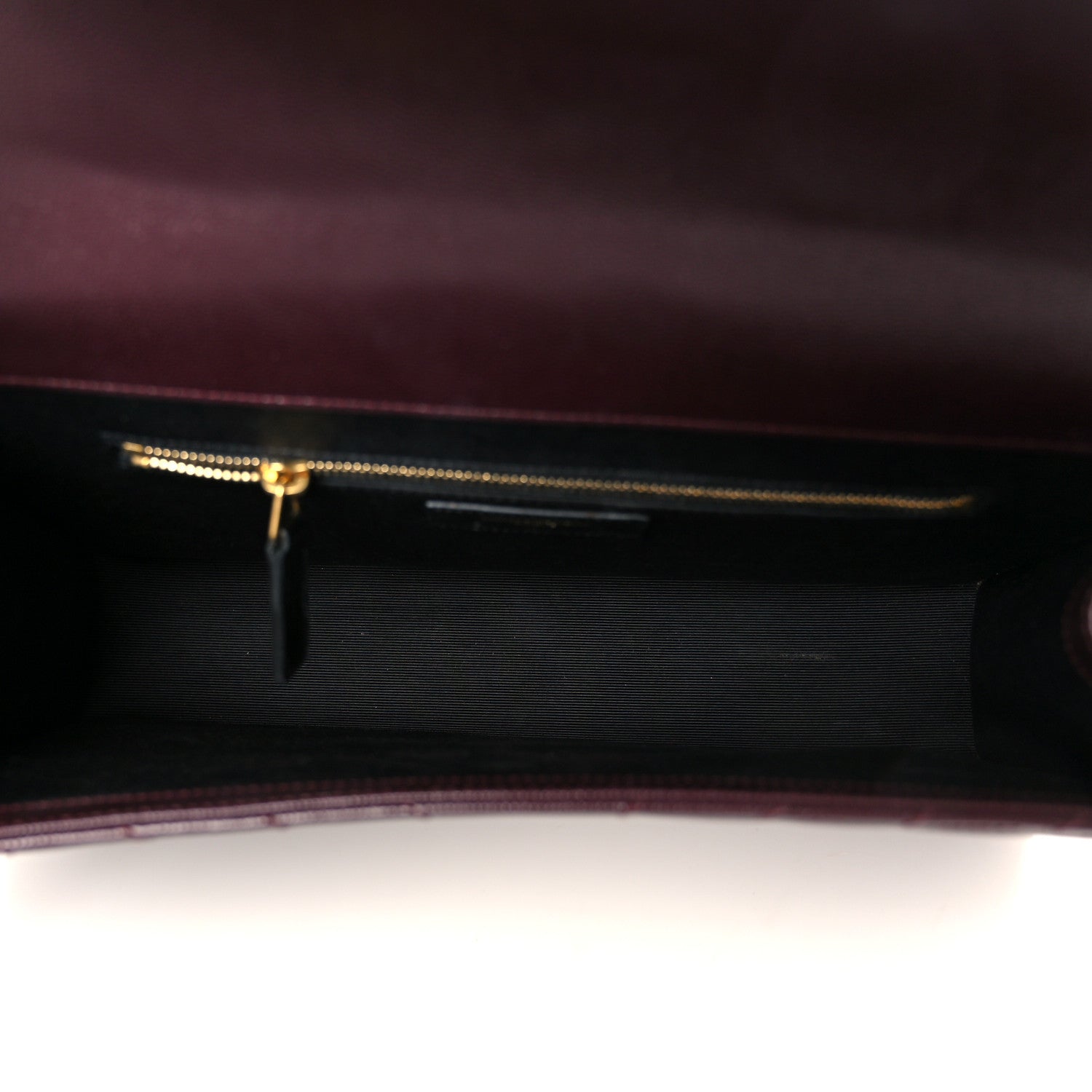 Saint Laurent Grain De Poudre Matelasse Chevron Large Monogram Satchel Amaranto 5 of 11