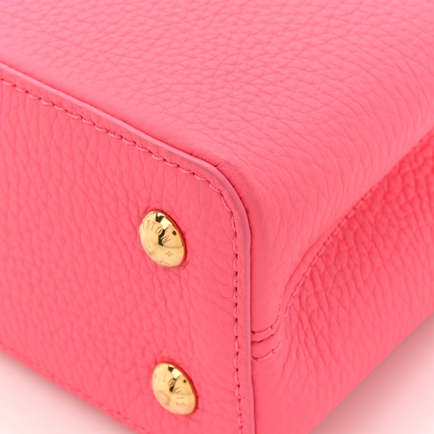 Taurillon Monogram Tile Capucines Mini Dragonfruit Ballet Pink