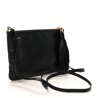 Saint Laurent Calfskin Teen Monogram Crossbody Bag Black 2 of 8