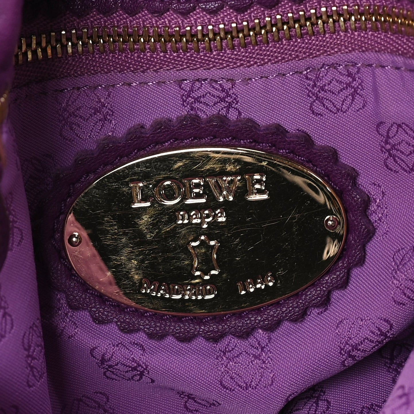 Calfskin Flamenco Shoulder Bag  Purple