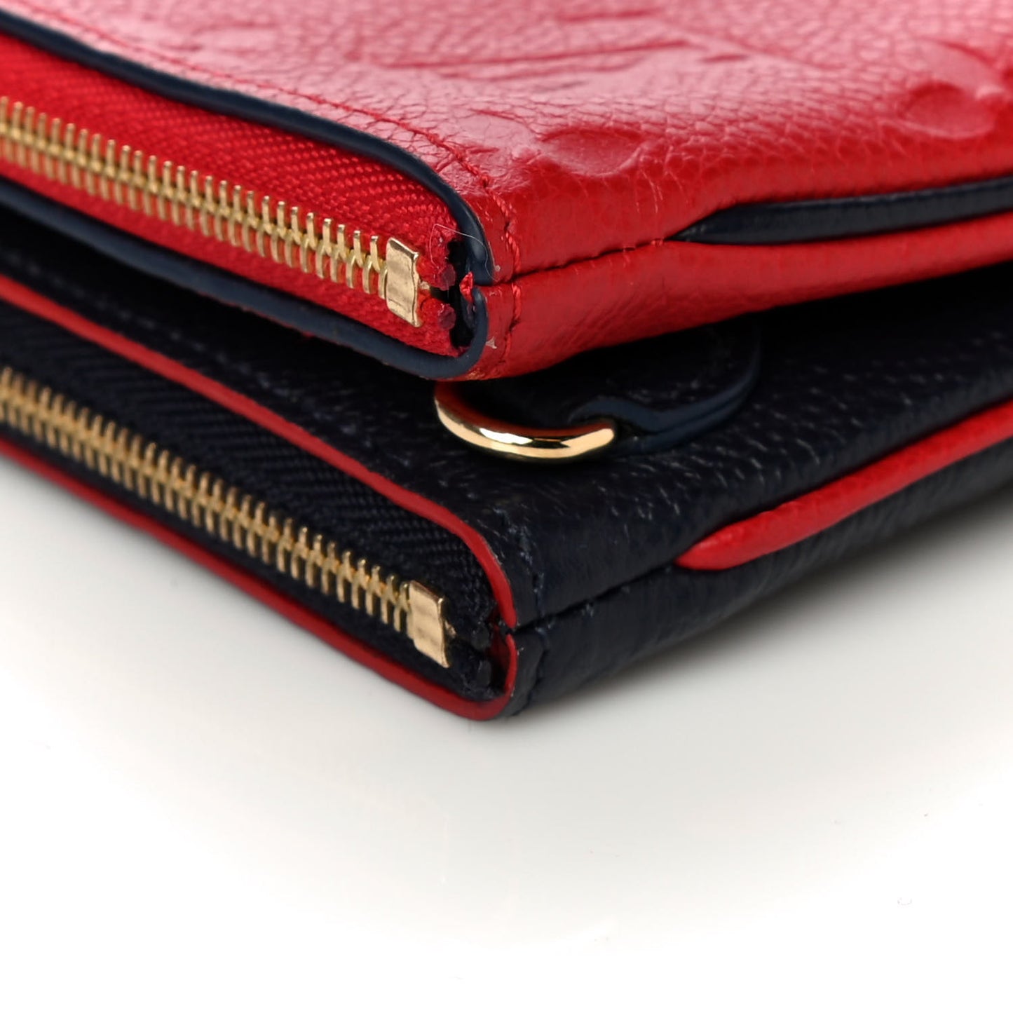 Empreinte Double Zip Pochette Marine Rouge