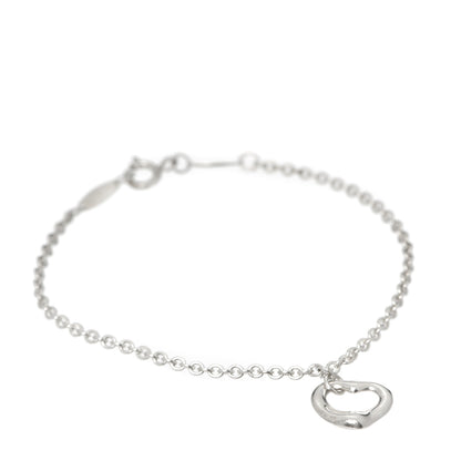 Tiffany Sterling Silver Elsa Peretti Open Heart Charm Bracelet 1 of 4