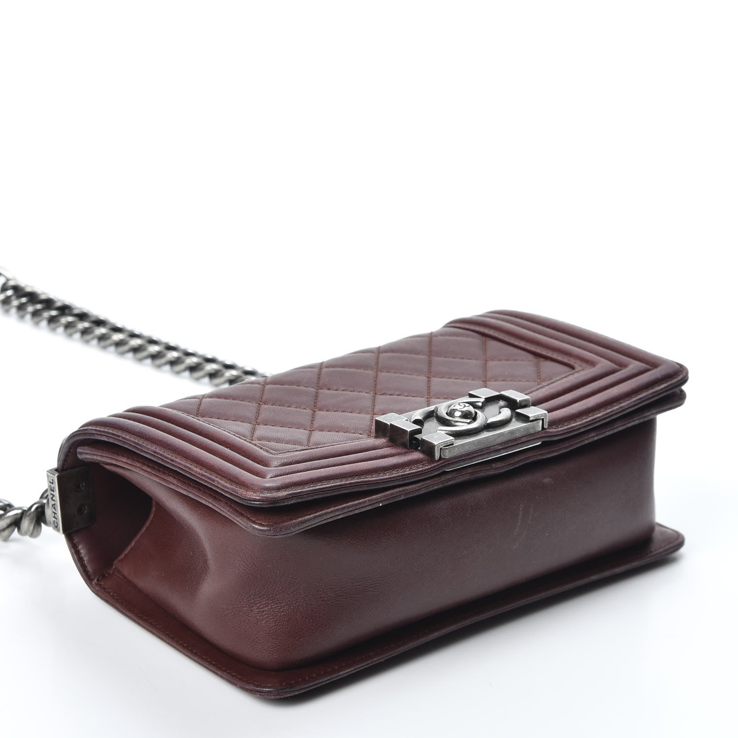Chanel Lambskin Quilted Small Boy Flap Burgundy 3 of 11