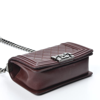 Chanel Lambskin Quilted Small Boy Flap Burgundy 3 of 11