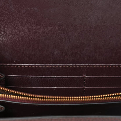 Mulberry MULBERRY Grain Vegetable Tanned Calfskin Darley Wallet Oxblood 10 of 12