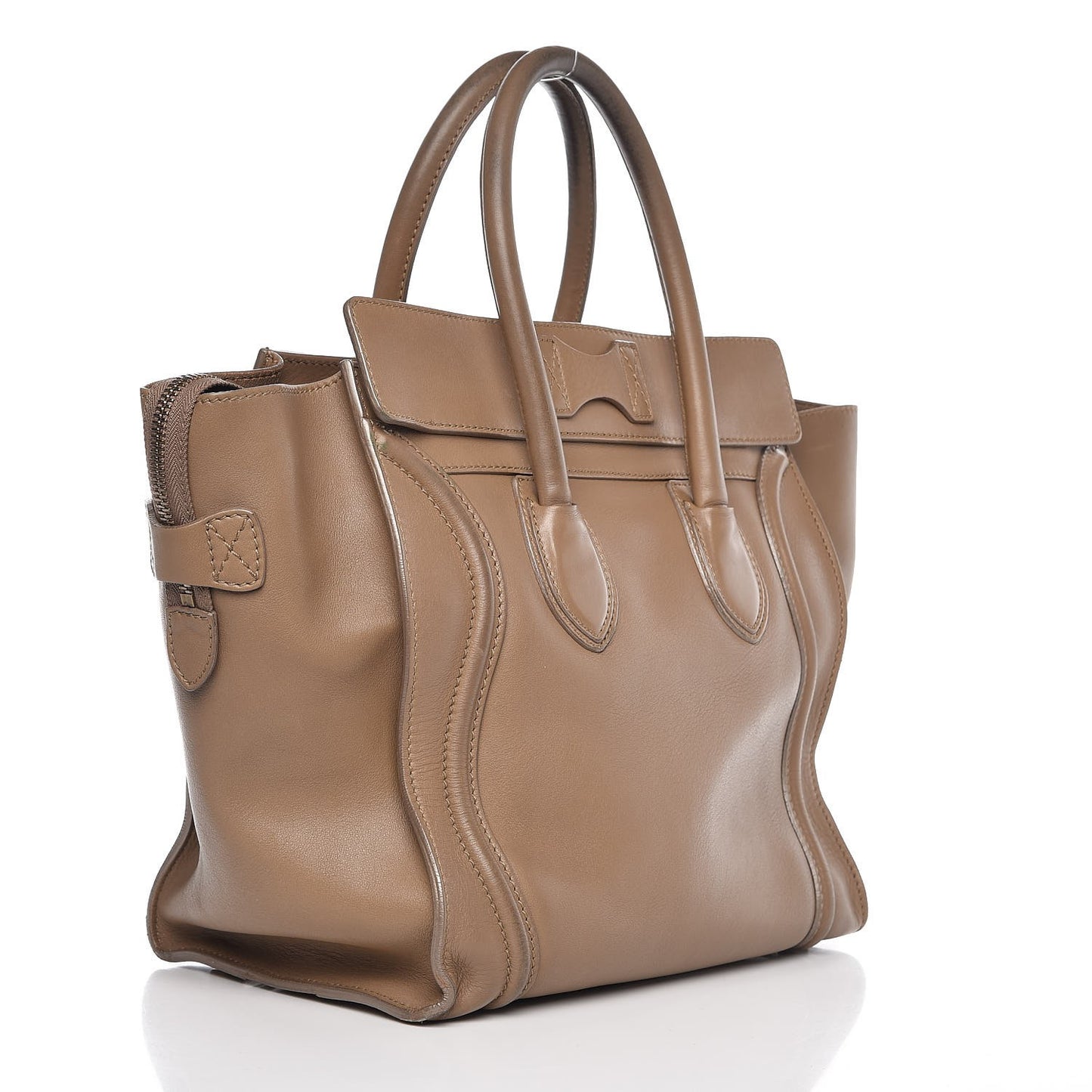 Smooth Calfskin Mini Luggage Camel