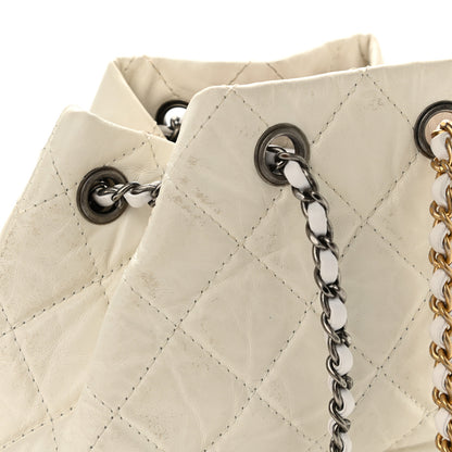 Chanel Aged Calfskin Quilted Small Gabrielle Backpack White 11 of 11