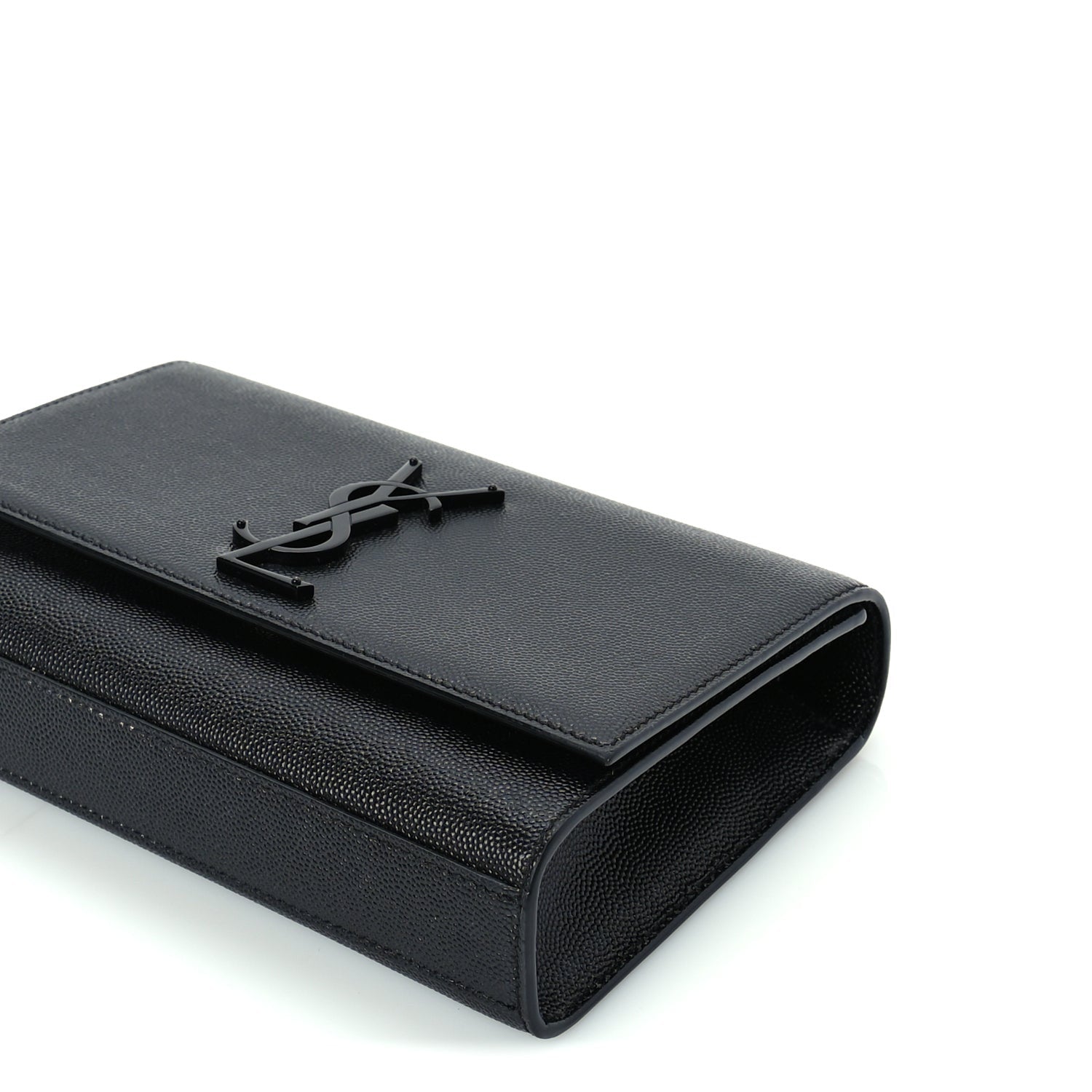 Saint Laurent Grain De Poudre Small Monogram Monochrome Kate Satchel  Black 8 of 8