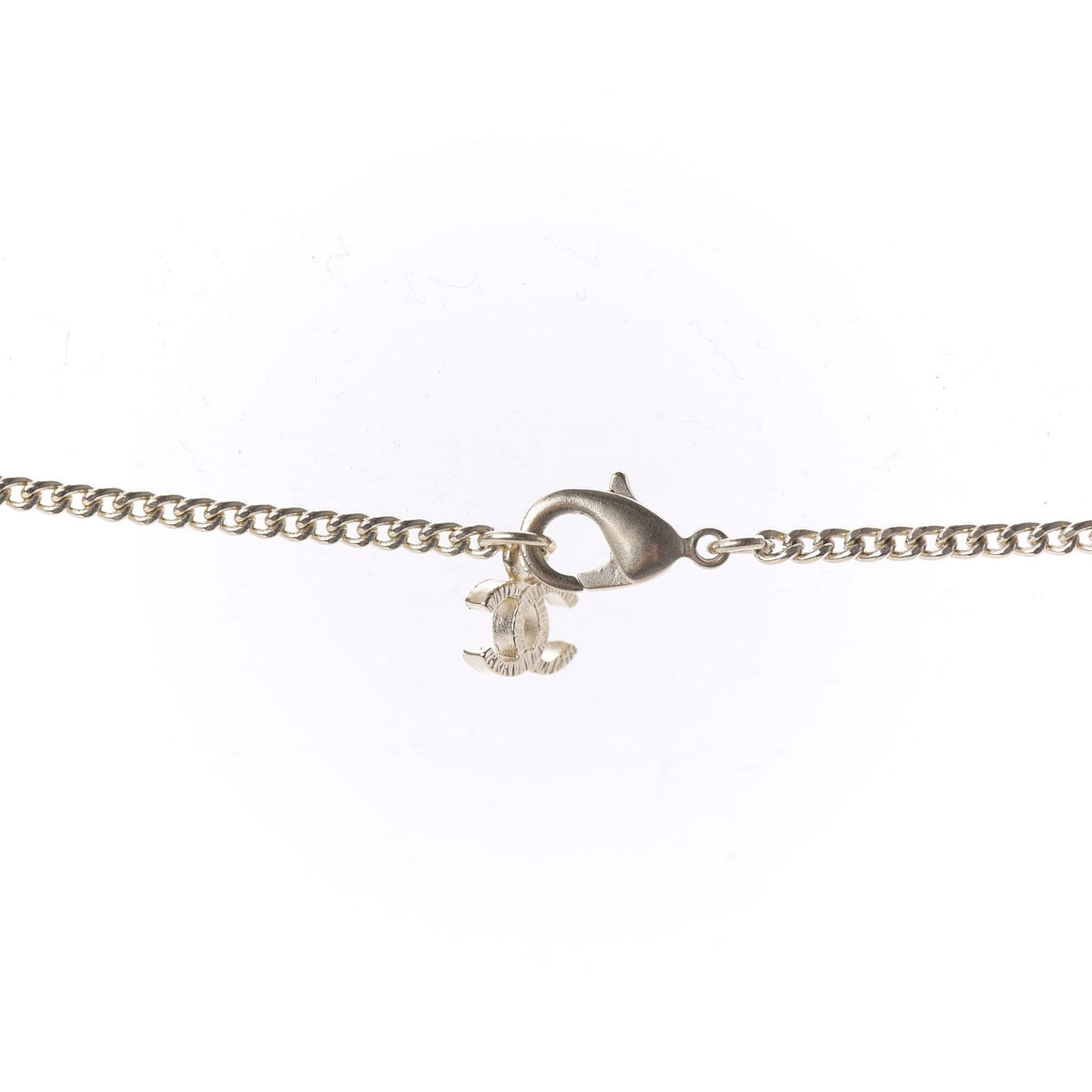 Pearl CC Pendant Necklace Gold