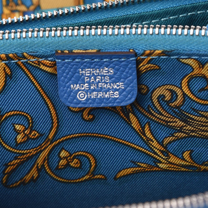 Hermes Epsom Silk'In Compact Wallet Mykonos 7 of 8