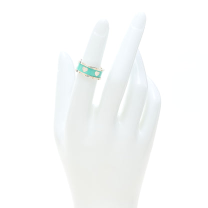 Tiffany Sterling Silver Enamel Heart Band Ring 48 4.5 2 of 5