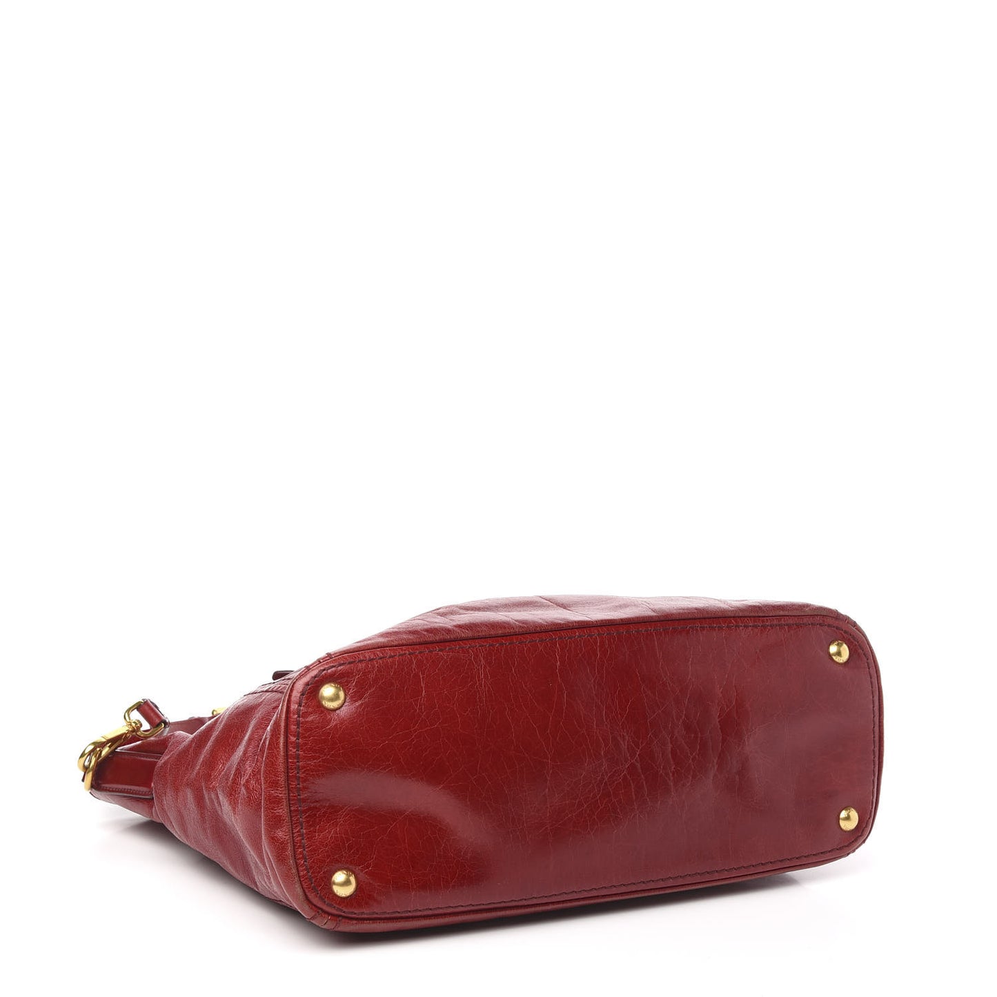 Vitello Shine Tote Rubino