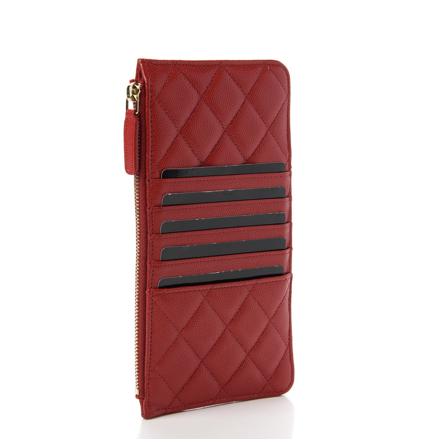 Caviar Quilted Classic iPhone Pouch Red