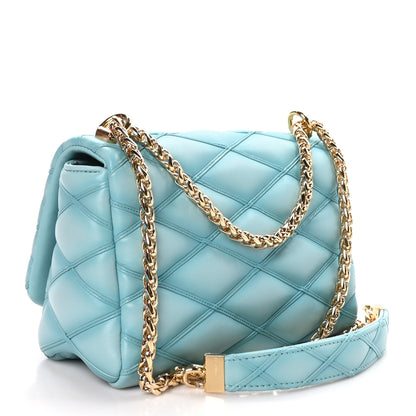 Louis Vuitton Lambskin Malletage Top Handle GO-14 MM Lagoon 4 of 10